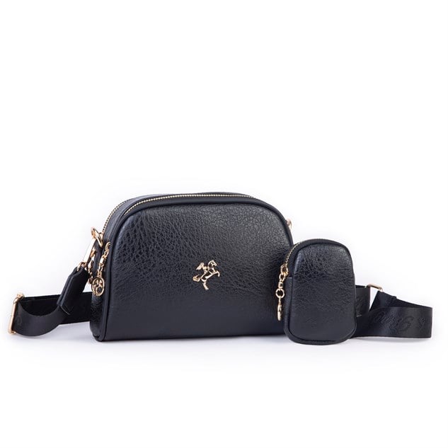 Nas Bag Kadın Mini Cüzdanlı Omuz ve Çapraz Çanta Siyah Victoria