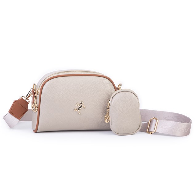 Nas Bag Kadın Mini Cüzdanlı Omuz ve Çapraz Çanta Kum Taba Lopez