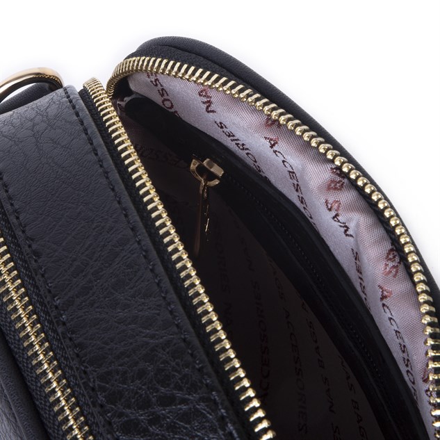 Nas Bag Kadın Mini Cüzdanlı Omuz ve Çapraz Çanta Siyah Victoria