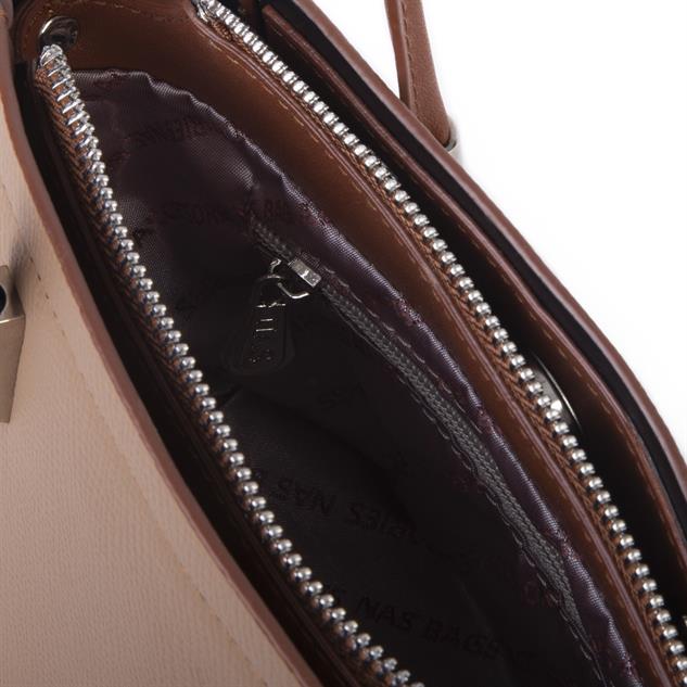 Nas Bag Kadın Mini El ve Çapraz Çanta Kum  Taba