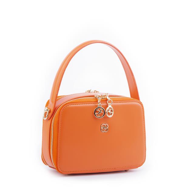 Nas Bag Kadın Mini El ve Çapraz Çanta Turuncu  (en:20 boy :15)