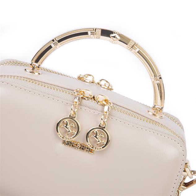 Nas Bag Kadın Mini El ve Çapraz Çanta Kum  (en :18 cm  boy:10 cm) 