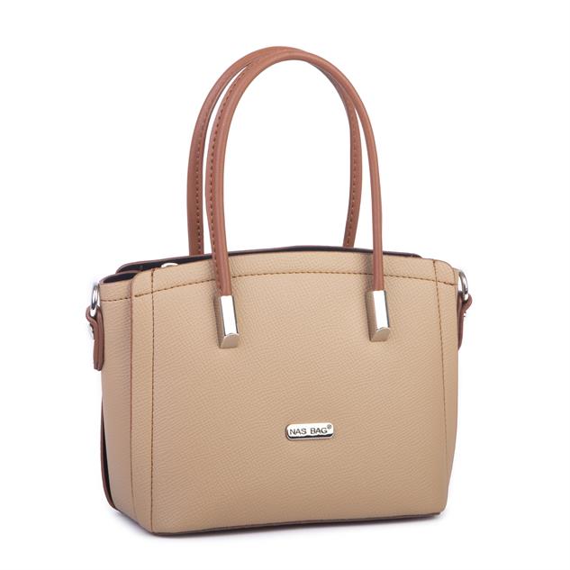 Nas Bag Kadın Mini El ve Çapraz Çanta Kum  Taba