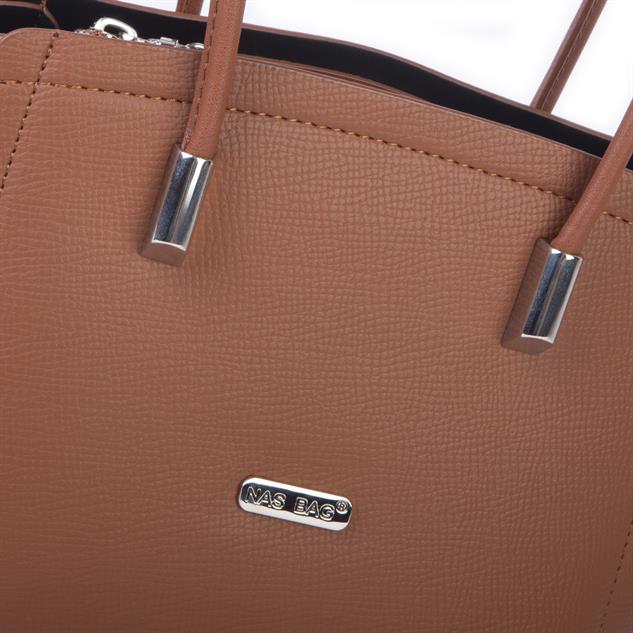 Nas Bag Kadın Mini El ve Çapraz Çanta Taba