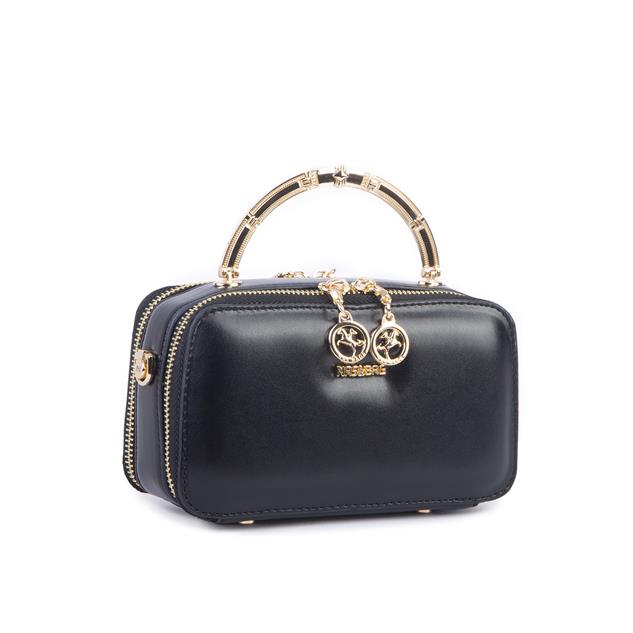 Nas Bag Kadın Mini El ve Çapraz Çanta Siyah (en :18 cm  boy:10 cm) 