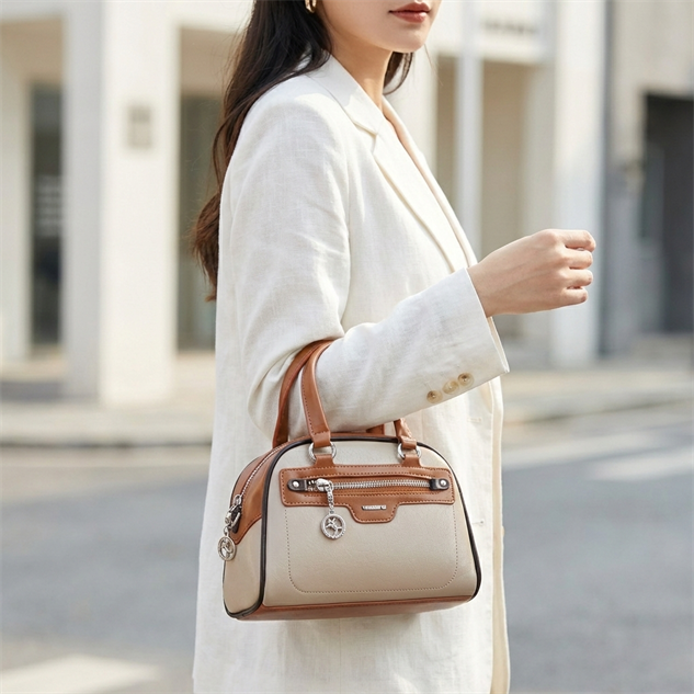 Nas Bag Kadın Mini El ve Çapraz Çanta Kum Taba Kahve Victoria