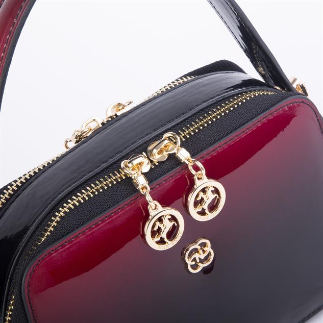 Nas Bag Kadın Mini El ve Çapraz Çanta Bordo Dumanlı (en:20 boy :15)