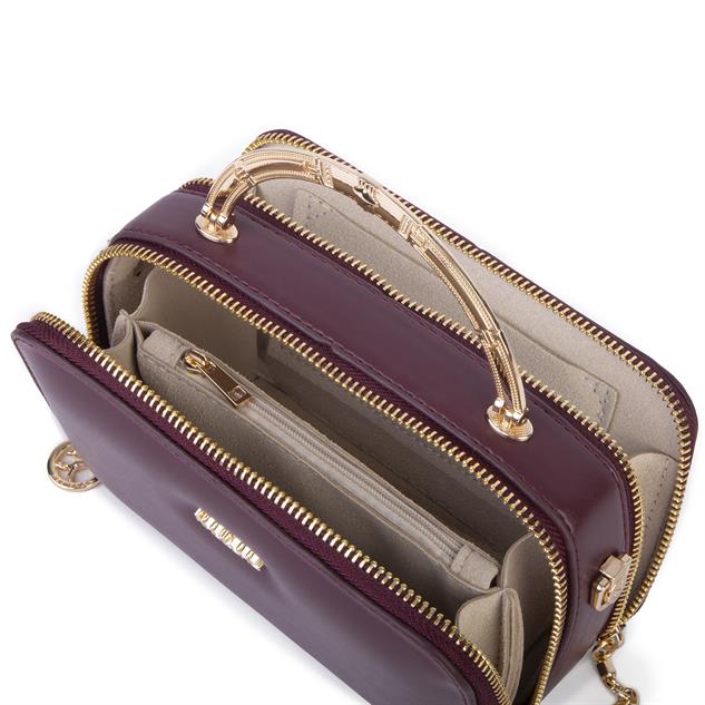 Nas Bag Kadın Mini El ve Çapraz Çanta Bordo (en :18 cm  boy:10 cm) 
