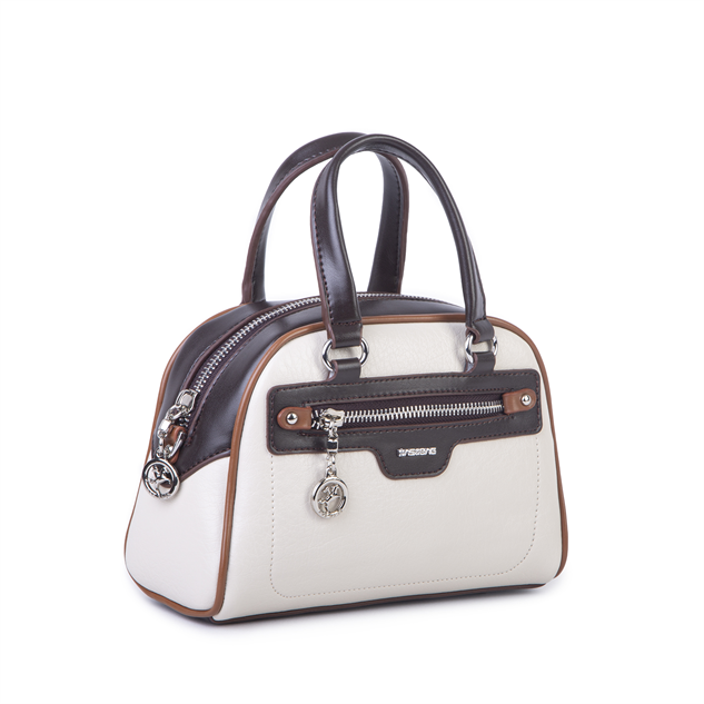 Nas Bag Kadın Mini El ve Çapraz Çanta Krem Kahve Taba Victoria