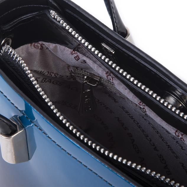 Nas Bag Kadın Mini El ve Çapraz Çanta Lacivert  Dumanlı 