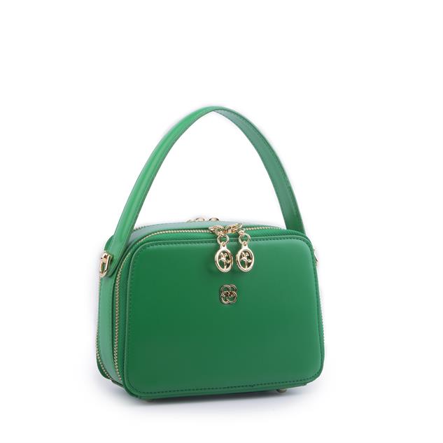 Nas Bag Kadın Mini El ve Çapraz Çanta Çim Yeşili  (en:20 boy :15)