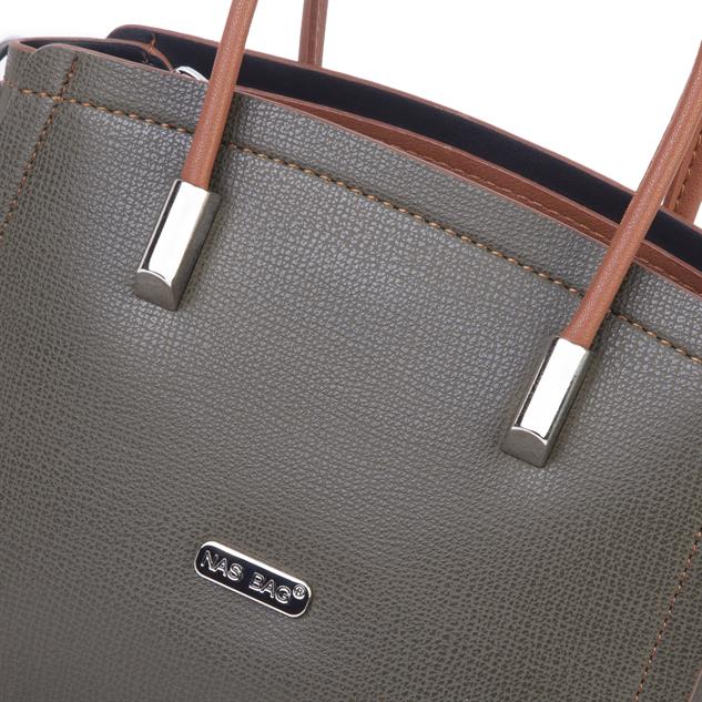 Nas Bag Kadın Mini El ve Çapraz Çanta Yeşil Taba