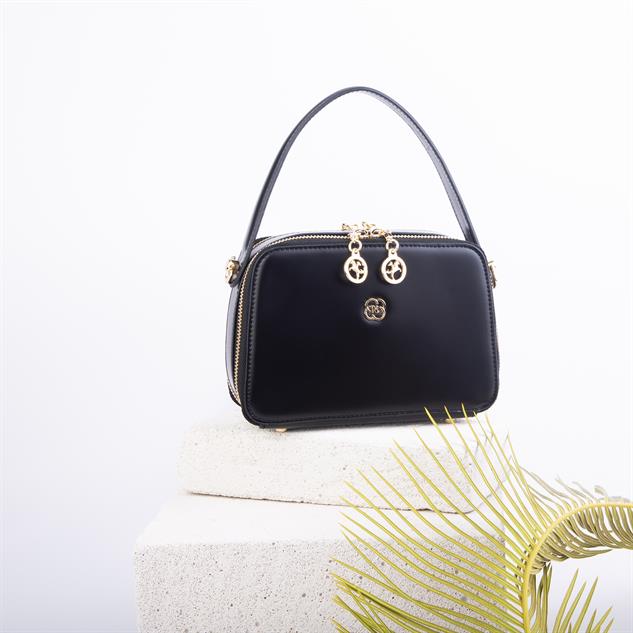 Nas Bag Kadın Mini El ve Çapraz Çanta Siyah  (en:20 boy :15)