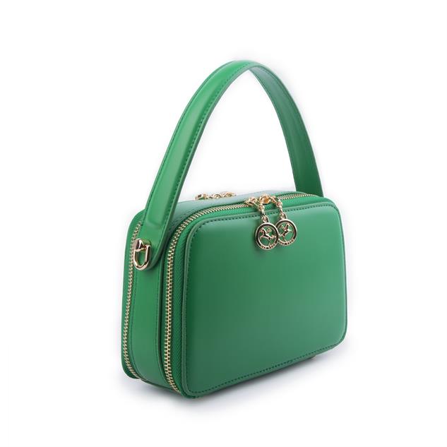 Nas Bag Kadın Mini El ve Çapraz Çanta Çim Yeşili  (en:20 boy :15)