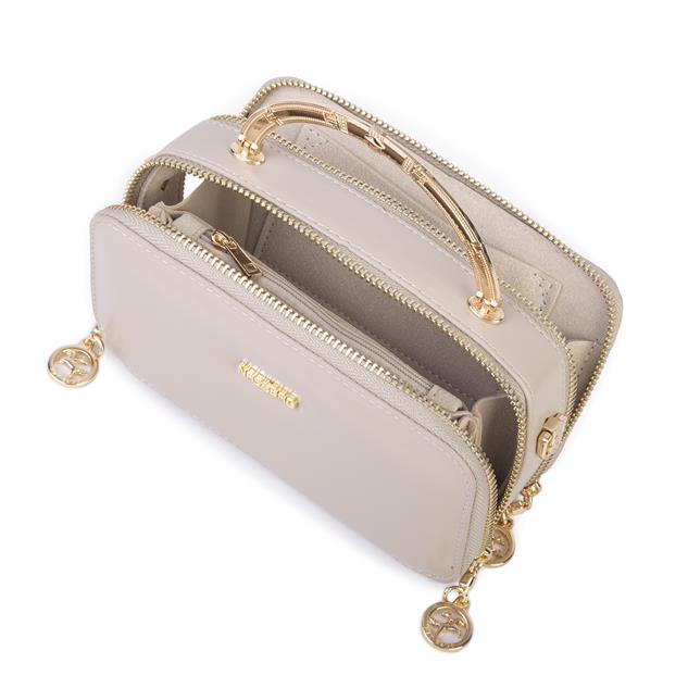 Nas Bag Kadın Mini El ve Çapraz Çanta Kum  (en :18 cm  boy:10 cm) 