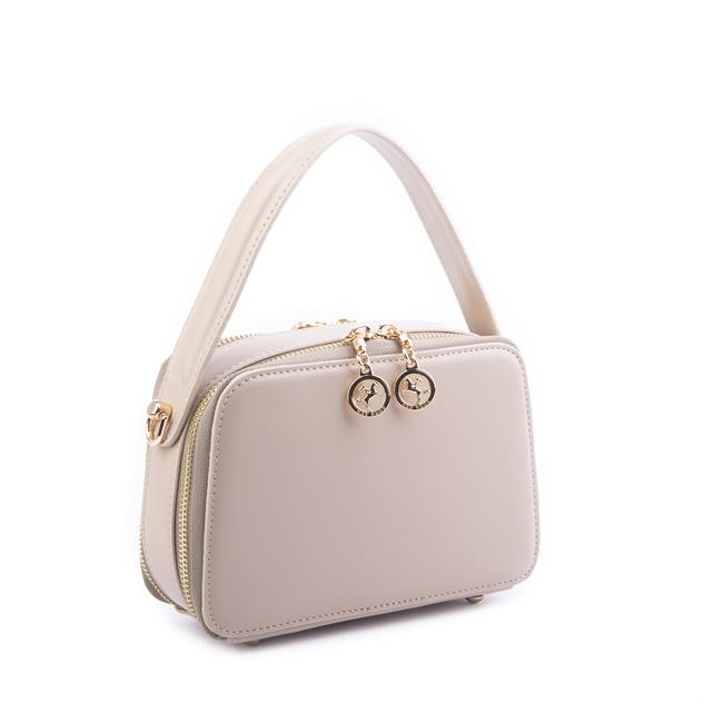 Nas Bag Kadın Mini El ve Çapraz Çanta Kum (en:20 boy :15)
