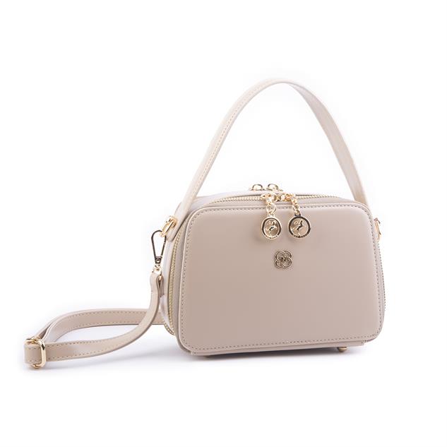 Nas Bag Kadın Mini El ve Çapraz Çanta Kum (en:20 boy :15)