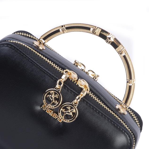 Nas Bag Kadın Mini El ve Çapraz Çanta Siyah (en :18 cm  boy:10 cm) 