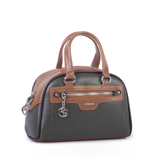 Nas Bag Kadın Mini El ve Çapraz Çanta Haki Taba Kahve Victoria