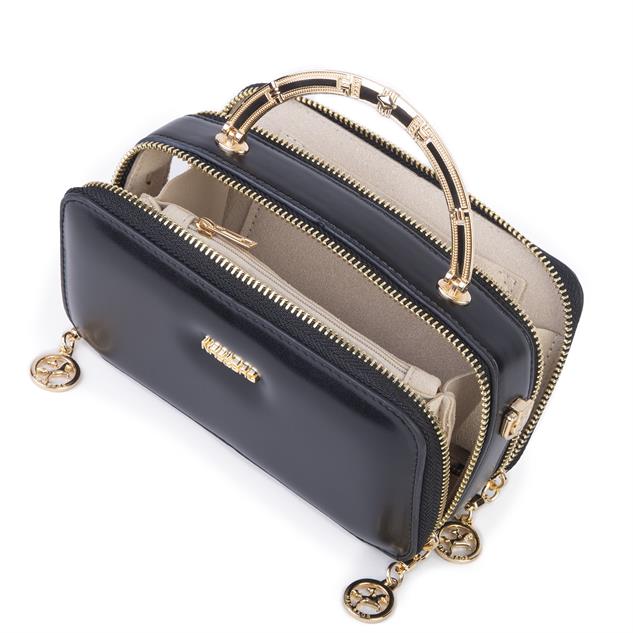 Nas Bag Kadın Mini El ve Çapraz Çanta Siyah (en :18 cm  boy:10 cm) 