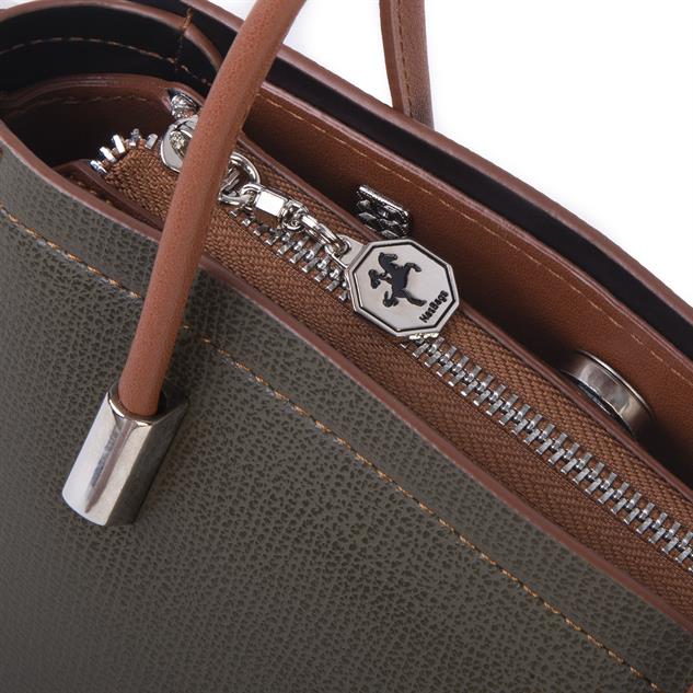 Nas Bag Kadın Mini El ve Çapraz Çanta Yeşil Taba