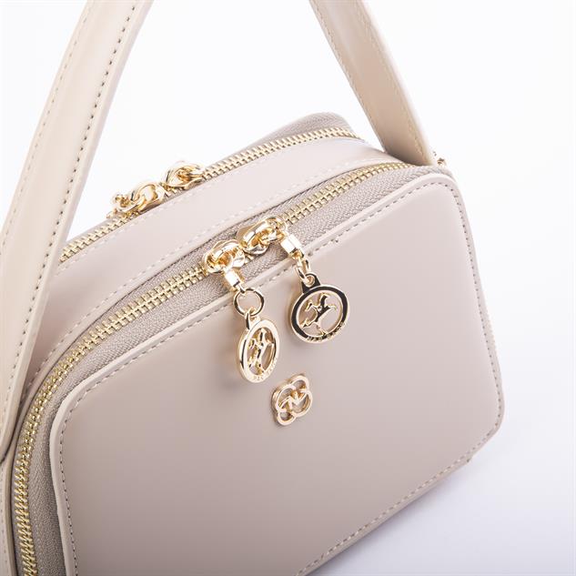 Nas Bag Kadın Mini El ve Çapraz Çanta Kum (en:20 boy :15)