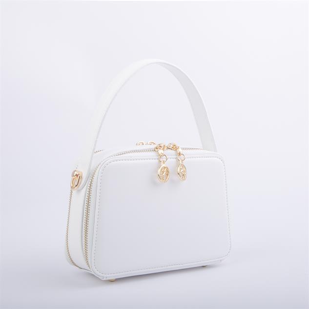 Nas Bag Kadın Mini El ve Çapraz Çanta Beyaz  (en:20 boy :15)