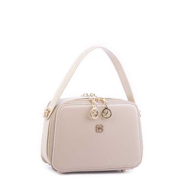 Nas Bag Kadın Mini El ve Çapraz Çanta Kum (en:20 boy :15)