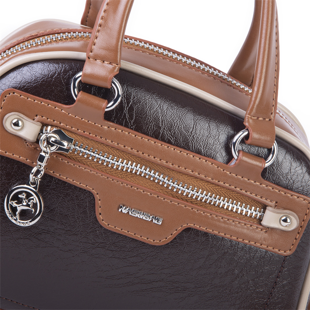 Nas Bag Kadın Mini El ve Çapraz Çanta Kahve Taba Kum Victoria