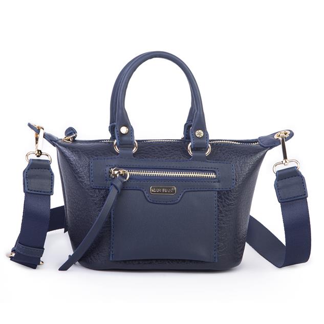 Nas Bag Kadın Mini El ve Postacı Çantası Lacivert Victoria