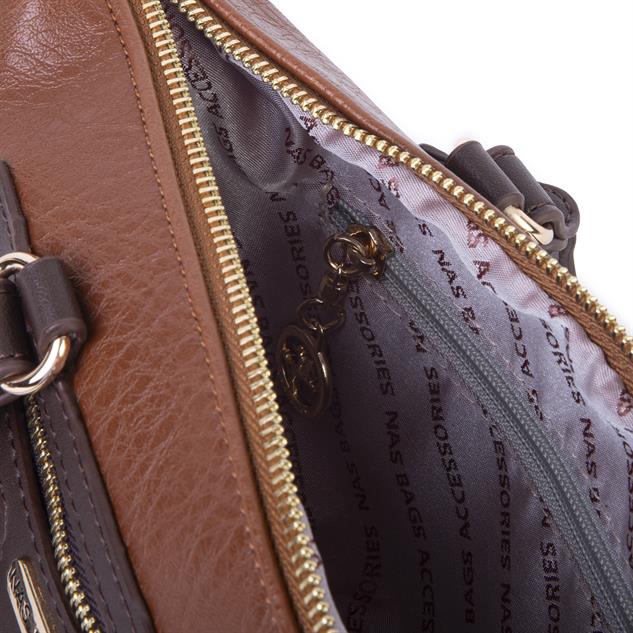 Nas Bag Kadın Mini El ve Postacı Çantası Taba Kahve Victoria