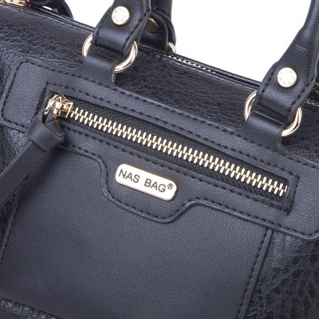 Nas Bag Kadın Mini El ve Postacı Çantası Siyah Victoria
