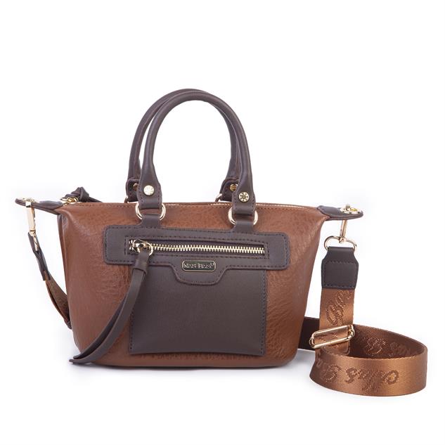 Nas Bag Kadın Mini El ve Postacı Çantası Taba Kahve Victoria