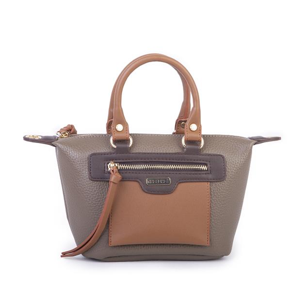 Nas Bag Kadın Mini El ve Postacı Çantası Vizon Taba Kahve Lopez