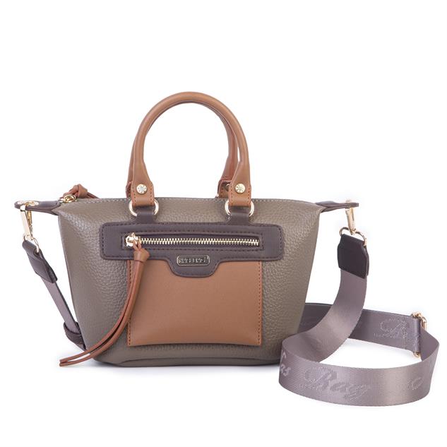Nas Bag Kadın Mini El ve Postacı Çantası Vizon Taba Kahve Lopez