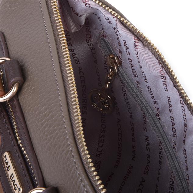 Nas Bag Kadın Mini El ve Postacı Çantası Vizon Taba Kahve Lopez