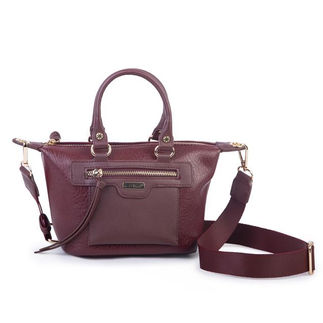 Nas Bag Kadın Mini El ve Postacı Çantası Bordo Victoria