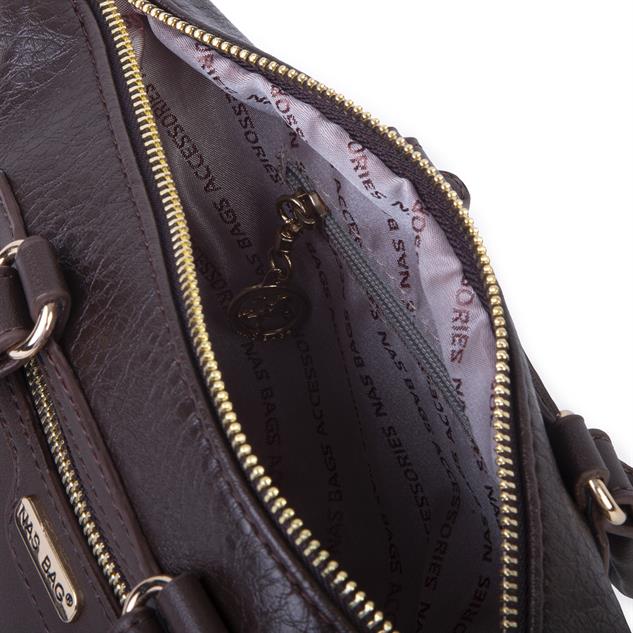 Nas Bag Kadın Mini El ve Postacı Çantası Kahve Victoria