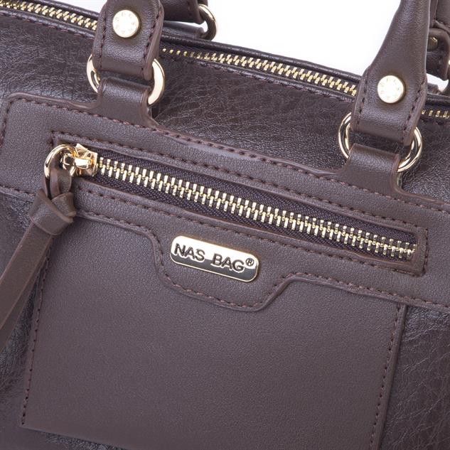 Nas Bag Kadın Mini El ve Postacı Çantası Kahve Victoria