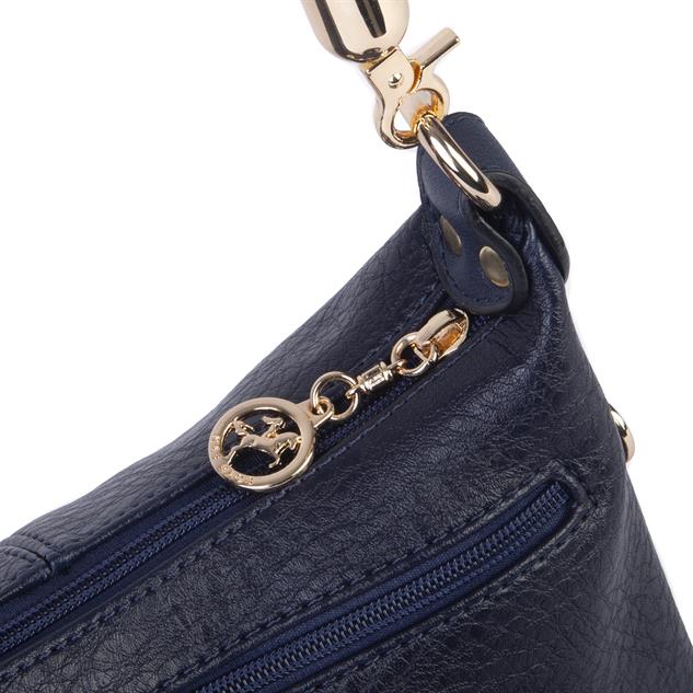 Nas Bag Kadın Mini Omuz ve Çapraz Çanta Örgülü Askılı (en: 23 cm , boy: 14 cm) Lacivert  Victoria