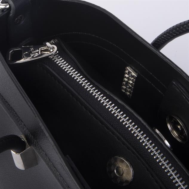Nas Bag Kadın Mini Sepet Çanta El ve Çapraz Çanta Siyah Golf  ( 20x18cm)