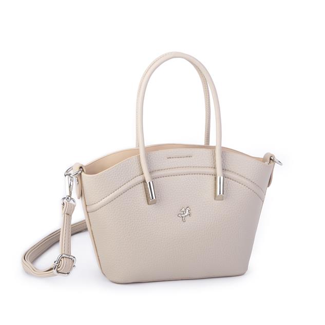 Nas Bag Kadın Mini Sepet Çanta El ve Çapraz Çanta Kum  Lopez ( 20x18cm)