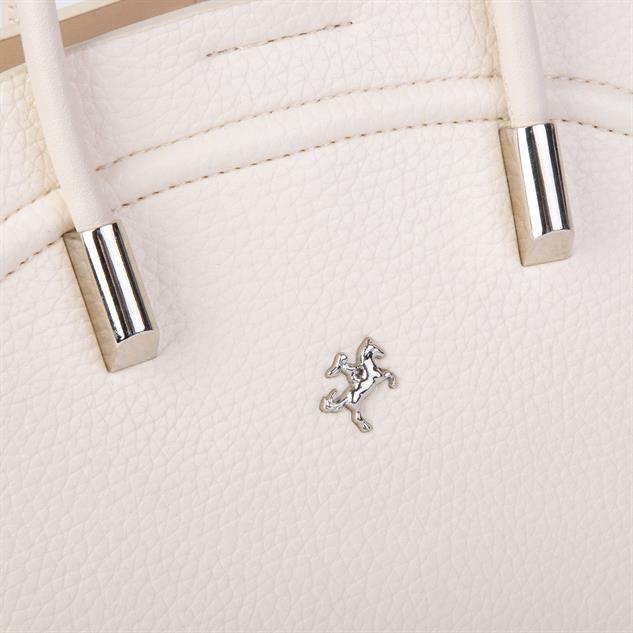 Nas Bag Kadın Mini Sepet Çanta El ve Çapraz Çanta Krem  Lopez ( 20x18cm)