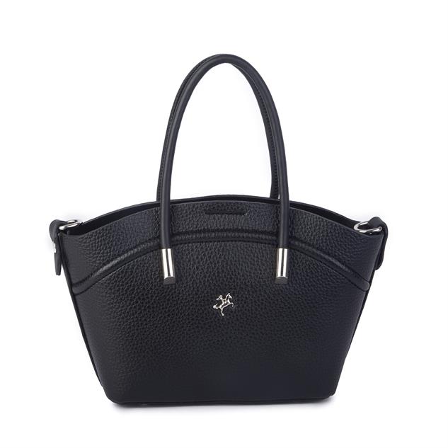 Nas Bag Kadın Mini Sepet Çanta El ve Çapraz Çanta Siyah Lopez ( 20x18cm)