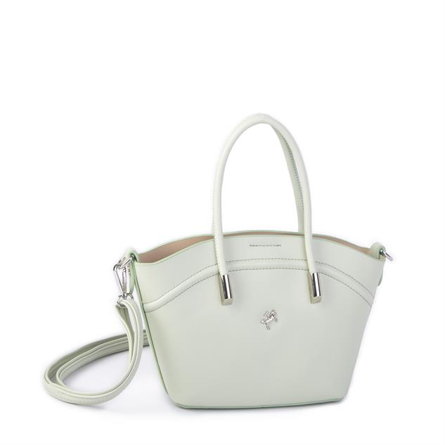 Nas Bag Kadın Mini Sepet Çanta El ve Çapraz Çanta Mint Yeşili Golf  ( 20x18cm)