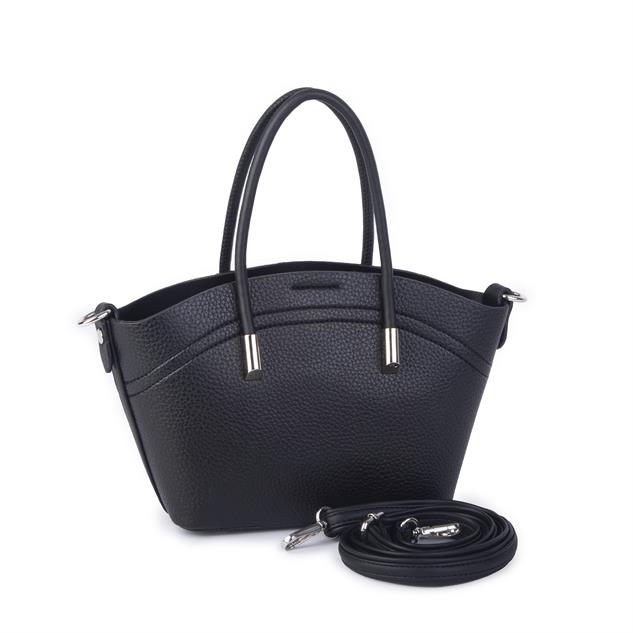 Nas Bag Kadın Mini Sepet Çanta El ve Çapraz Çanta Siyah Lopez ( 20x18cm)