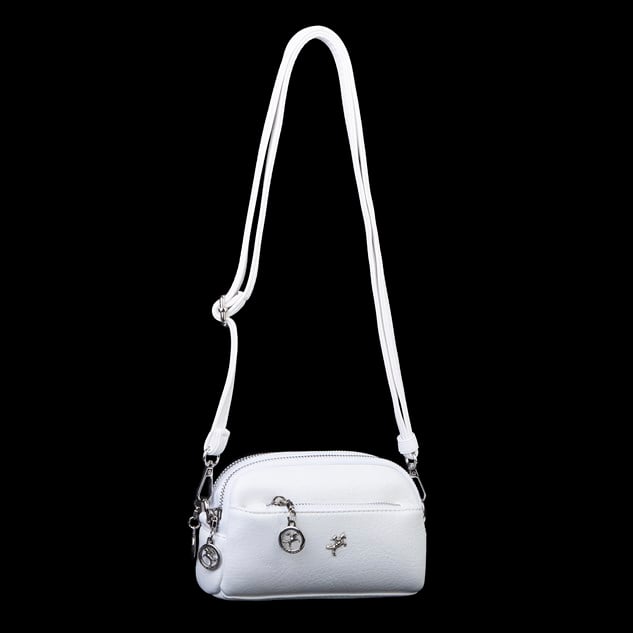 Nas Bag Kadın Mini Spor Şık Günlük Postacı Çapraz Çanta (en 18 cm , boy 10 cm ) Beyaz Victoria