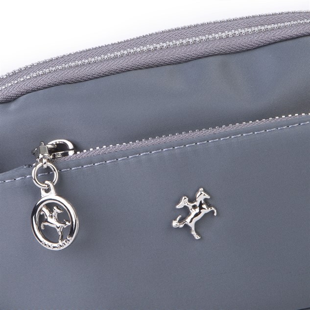 Nas Bag Kadın Mini Spor Şık Günlük Postacı Çapraz Çanta (en 18 cm , boy 10 cm ) Gri