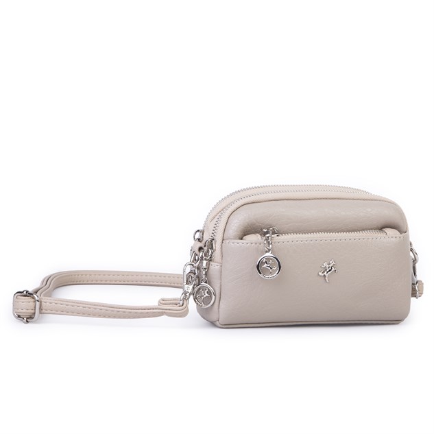 Nas Bag Kadın Mini Spor Şık Günlük Postacı Çapraz Çanta (en 18 cm , boy 10 cm ) Kum Victoria