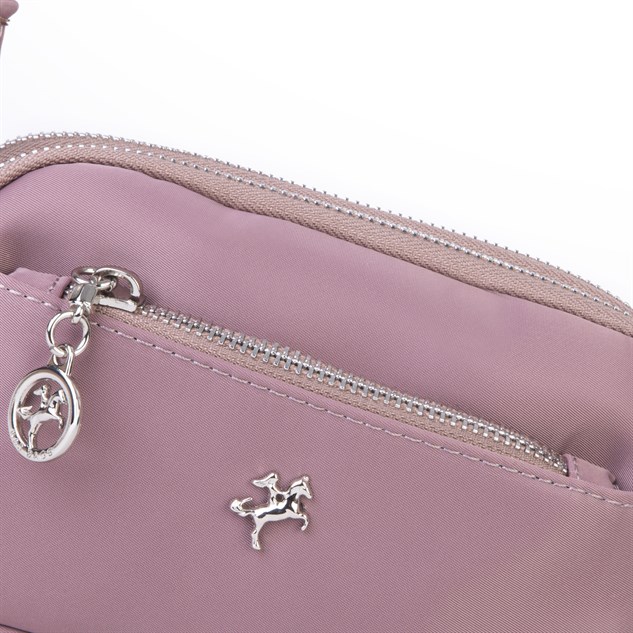 Nas Bag Kadın Mini Spor Şık Günlük Postacı Çapraz Çanta (en 18 cm , boy 10 cm ) Pudra